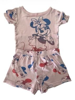 Disney Pink Minnie Mouse Short Pajama Set